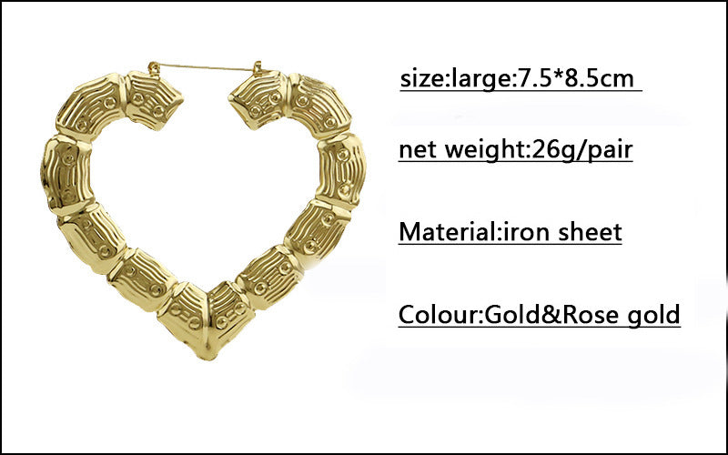 Female Hot Earrings Women Hoops Heart Drop Earrings