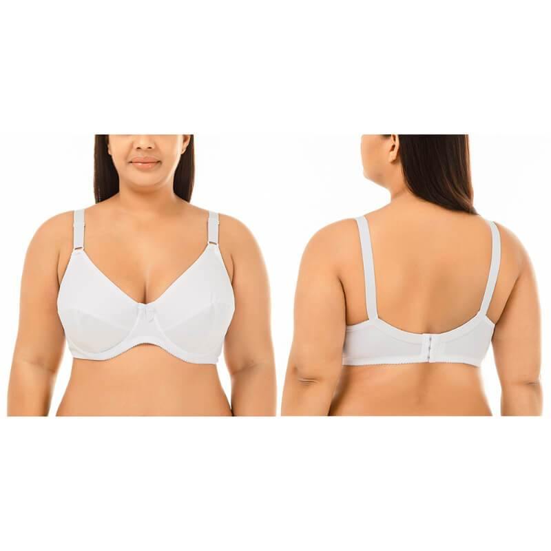 Womens Plus Size Padded Sexy Comfort Full Coverage Push Up Bra - CHALIER