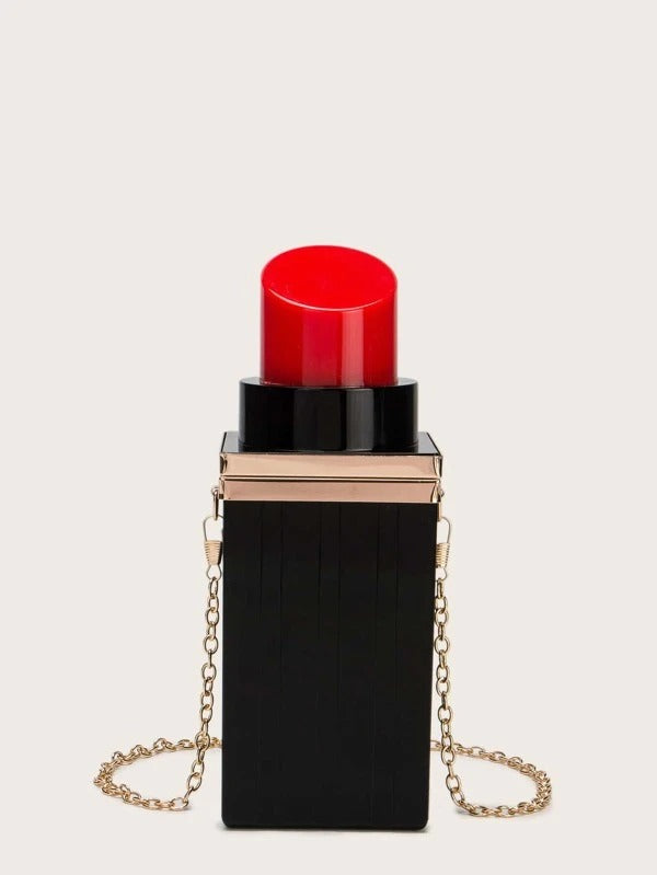 Women Lipstick Shaped Clutch Bag