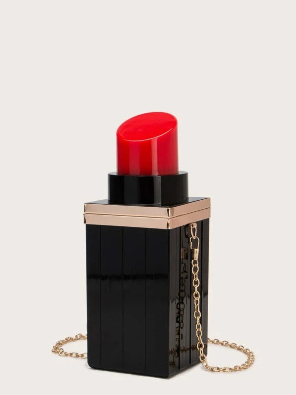 Women Lipstick Shaped Clutch Bag