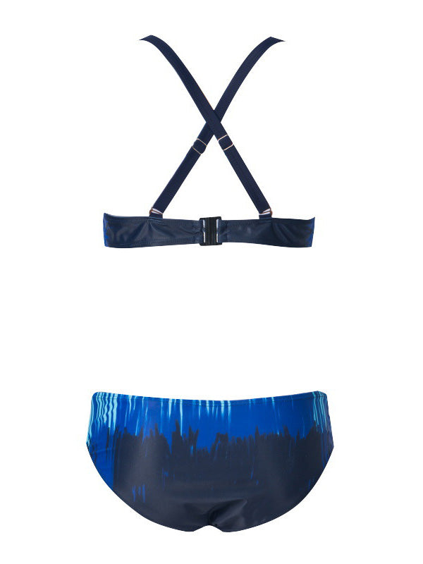 Women's Push Up Bikini Set Blue Separates