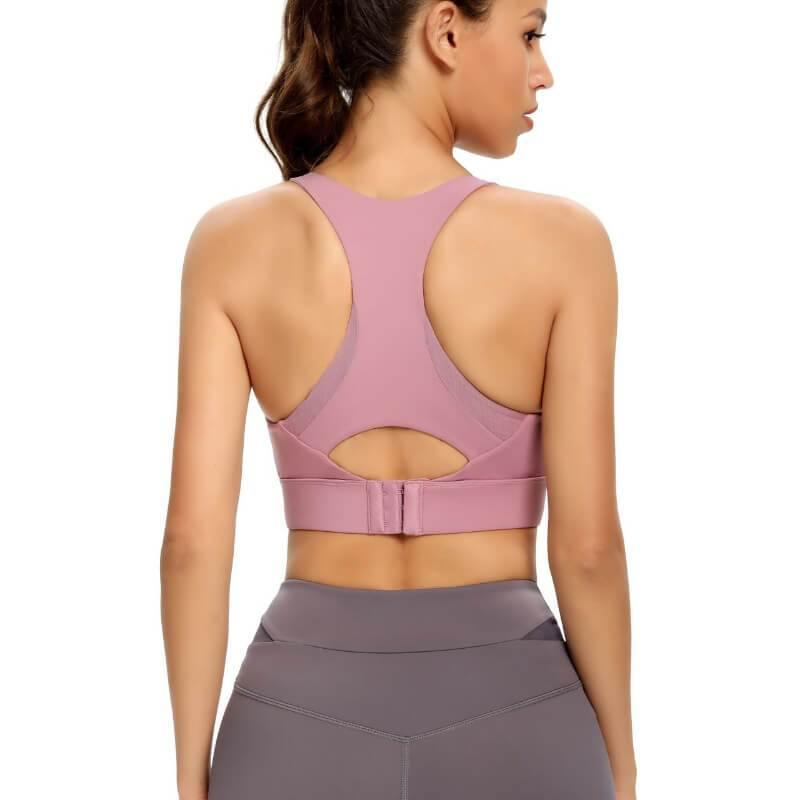 Womens Sports Bra Wireless Bra Racerback Removable Pads Workout Active Yoga Sports Bra - CHALIER