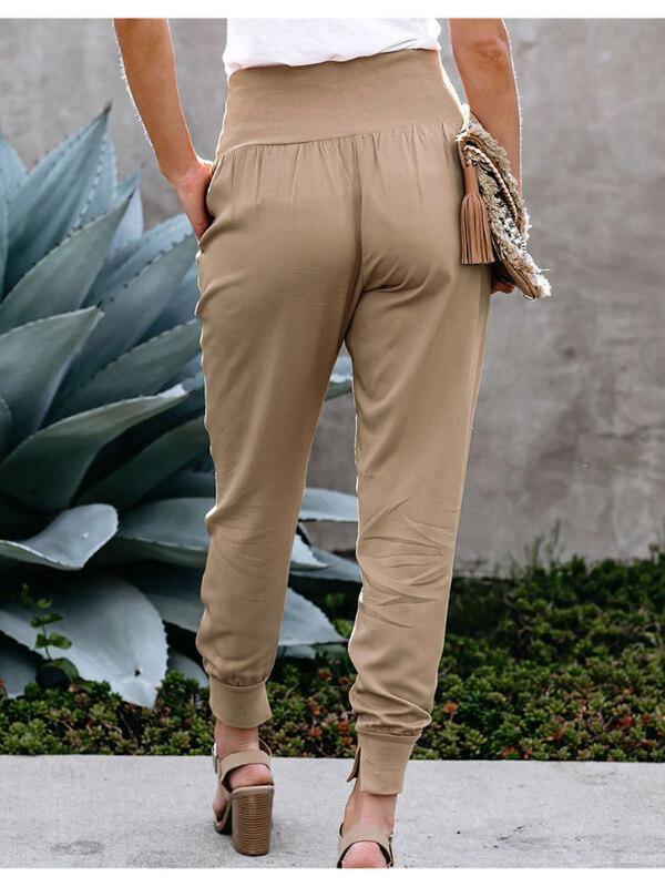 Chalier Pocketed Cotton Solid Casual Joggers - CHALIER