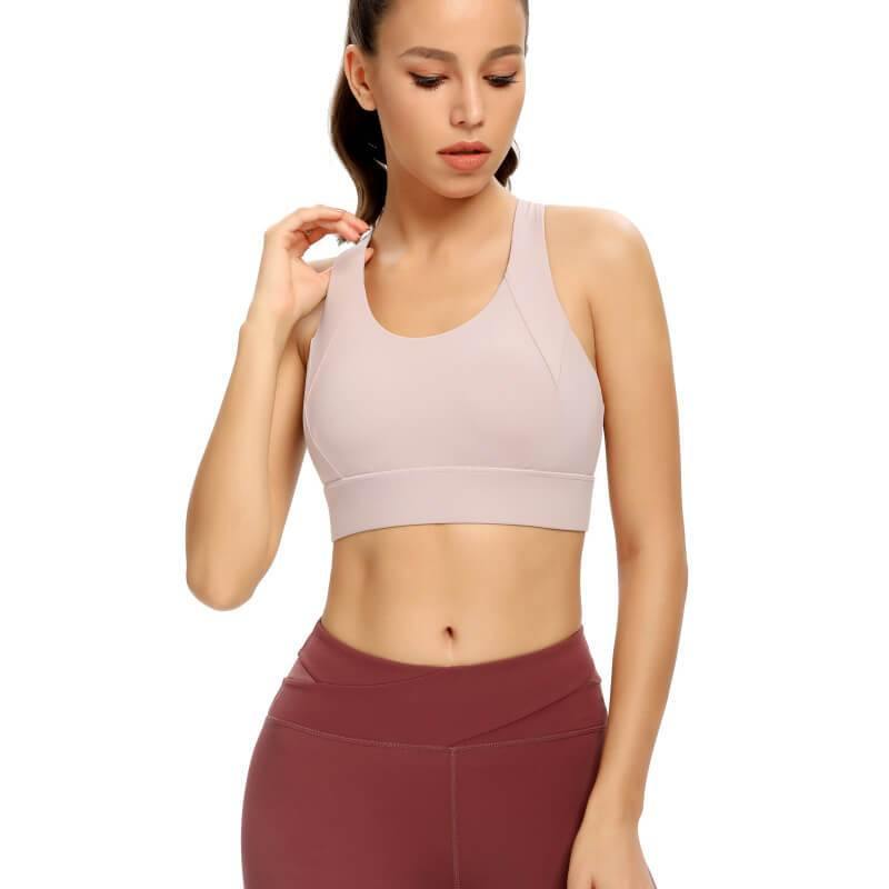 Women Sport Bra Crisscross Removable Pads Bra for Yoga Running Athletic Gym Workout Fitness - CHALIER