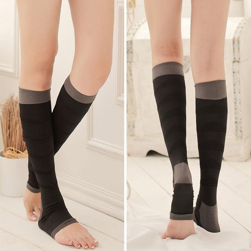 Womens Bed Sleep Socks Fingerless Compression Socks Stockings - CHALIER