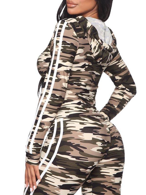 Women's Sports Outfit Floral Prints Long Sleeve Coat&Pants Set - CHALIER