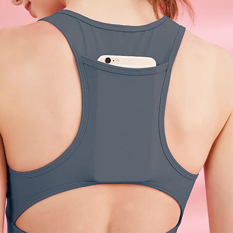 Womens Fitness Yoga Sport Bra Push Up Beauty Back Elastic Breathable Vest Bras - CHALIER