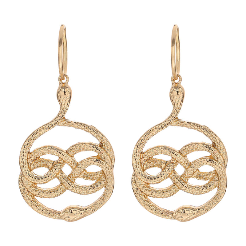Female Design Drop Earrings Woman Snake Earrings