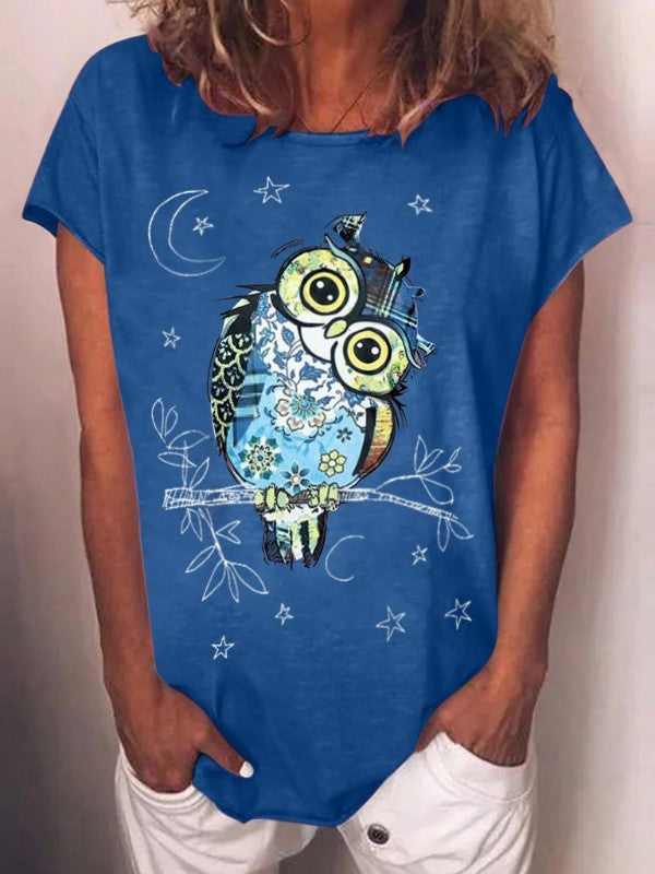 Women Animal Printed Summer Casual T-Shirt