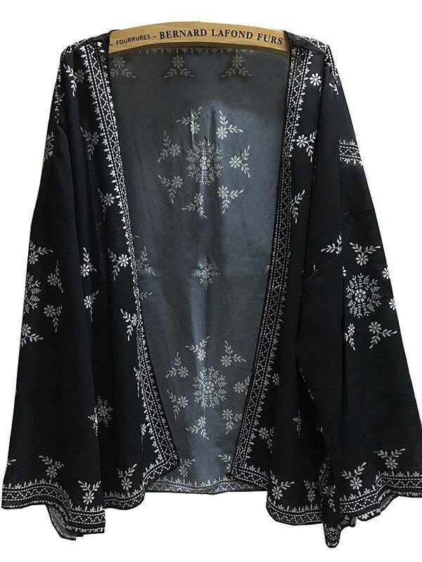 Womens Summer Long Sleeve Chiffon Cardigan - CHALIER