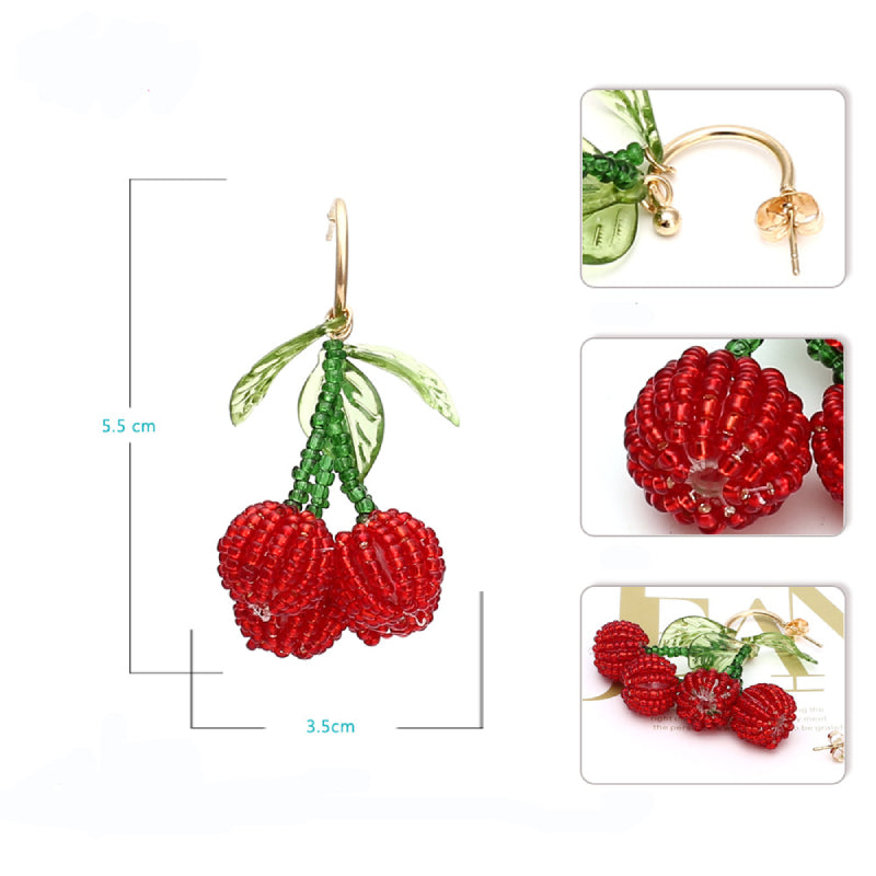 Female Hot Earrings Women Design Cherry Earrings