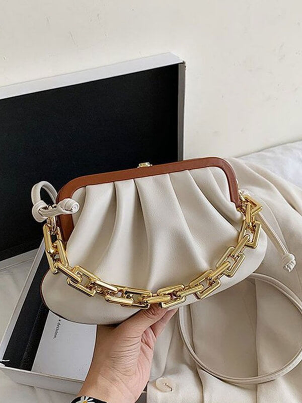 Women's Thick-chain Cloud Fold Handbag