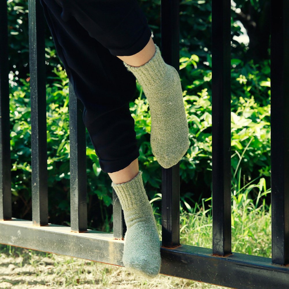 Winter Womens Soft Warm Thick Knit Wool Crew Socks 5 pairs