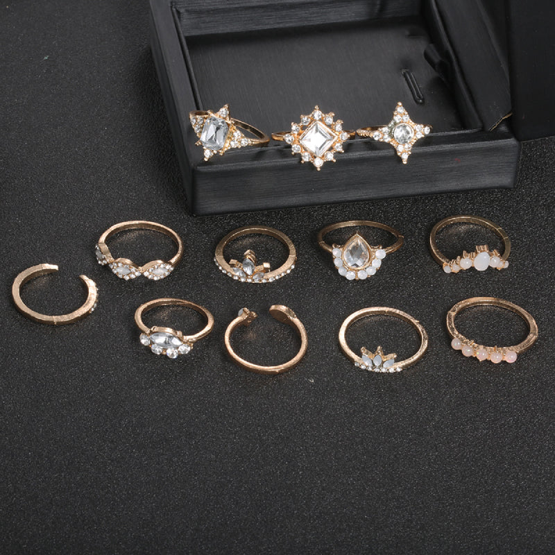 Female Design Rings Hot Gold Jewelry Set