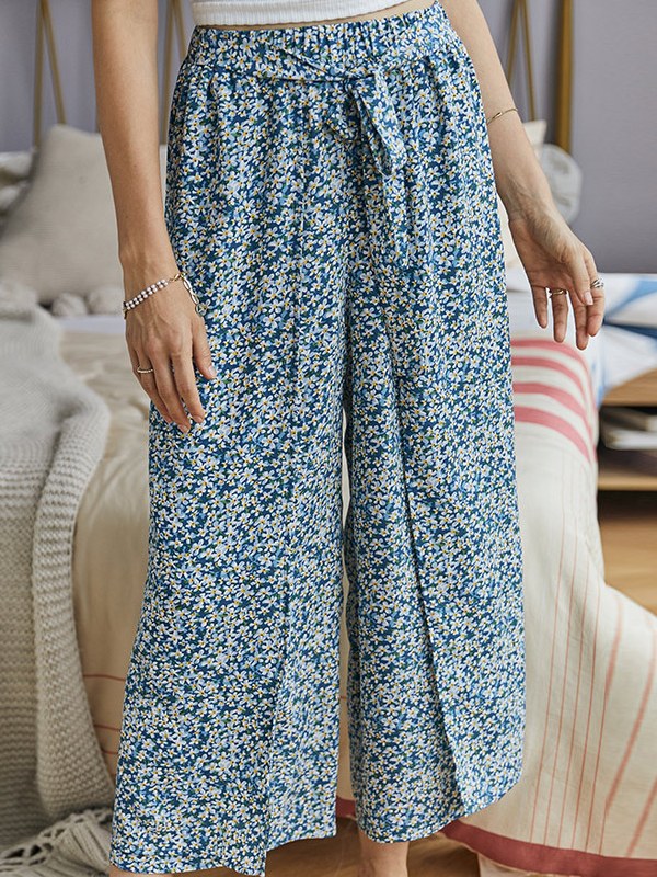 Women's Hot Loose Pants Flowers Casual Long Pants