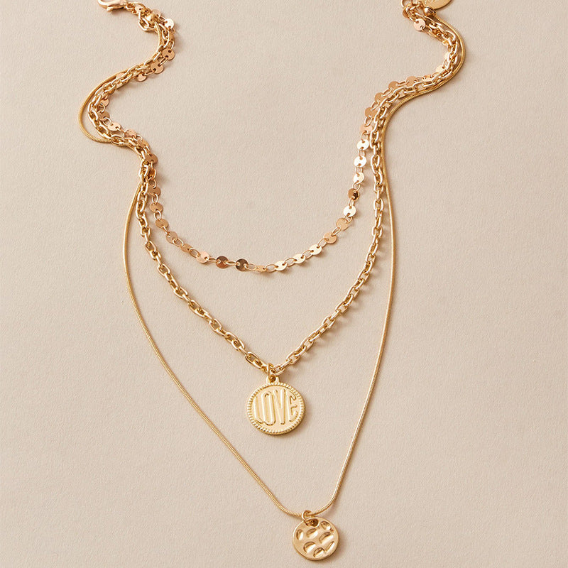 Female Layered Necklaces Women Gold Design Choker