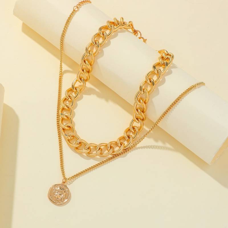 Female Hot Layered Necklaces Women Gold Choker Design Jewelry