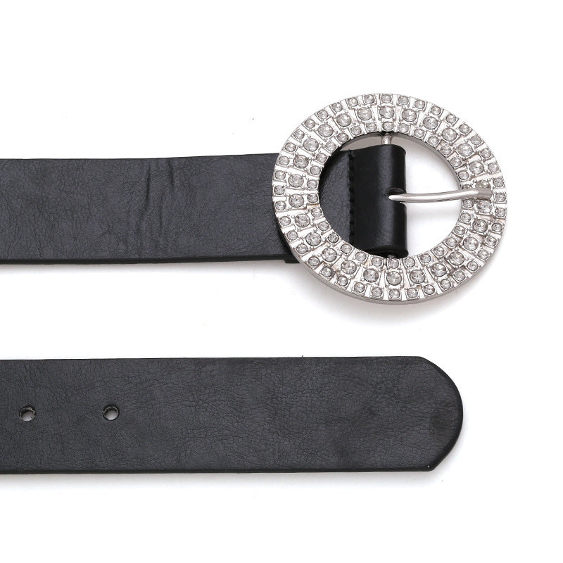 Women Design Fashion Dress Belt Hot Circle Metal Belt