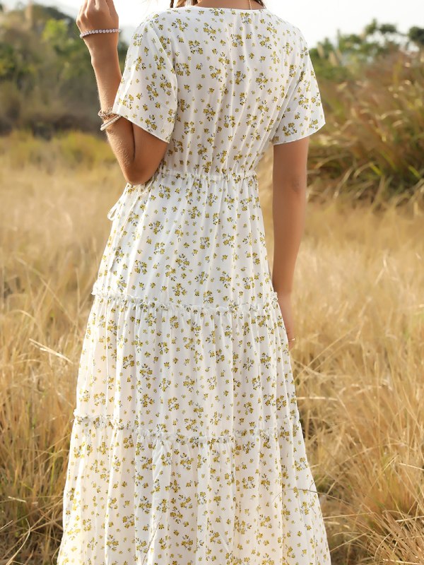 Women's Fashion Dress Floral Long Dress