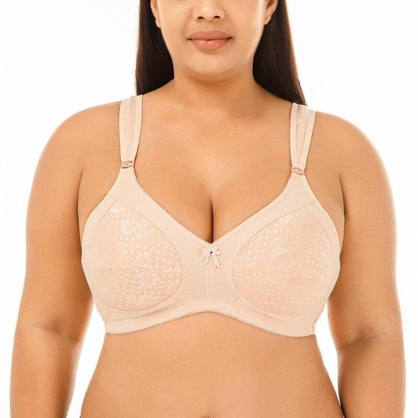 Women Plus Size Wirefree Push Up Breathable Bra - CHALIER