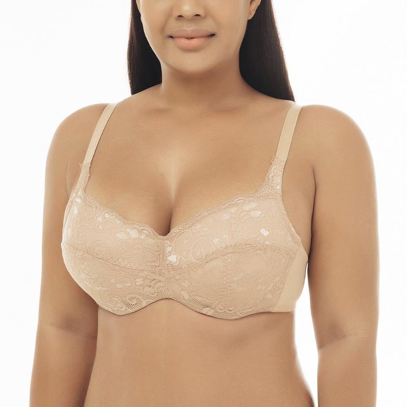 Women Plus Size Lace Push Up Non-Foam bra - CHALIER