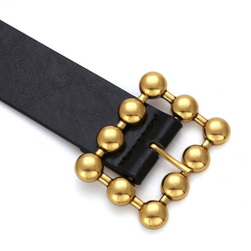 Women Design Fashion Dress Belt Hot Gold Metal Belt