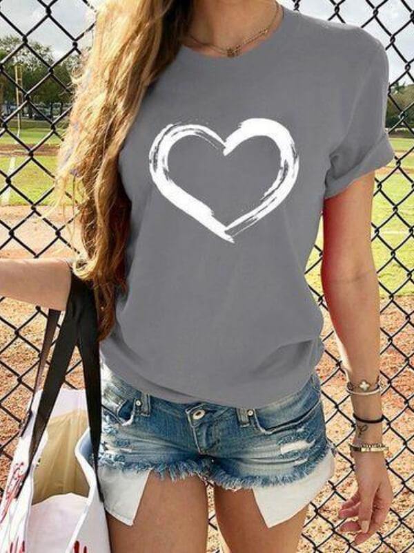 Women Short Sleeve Plus Size Casual Top - CHALIER