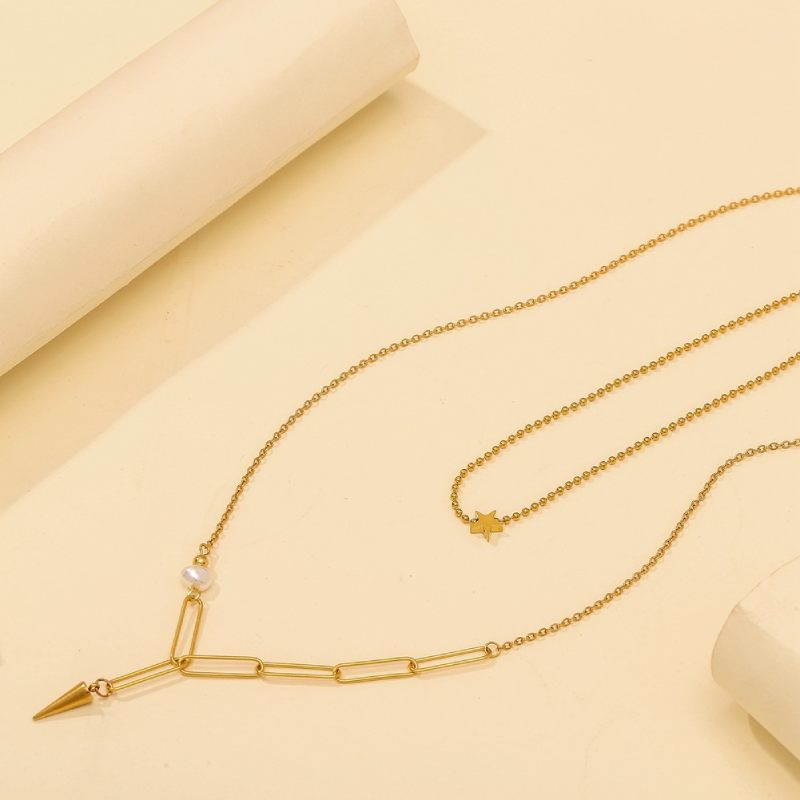 Female Hot Necklaces Women Gold Choker Long Design Jewelry