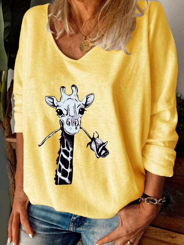 Women Animal Printed Casual T-Shirt