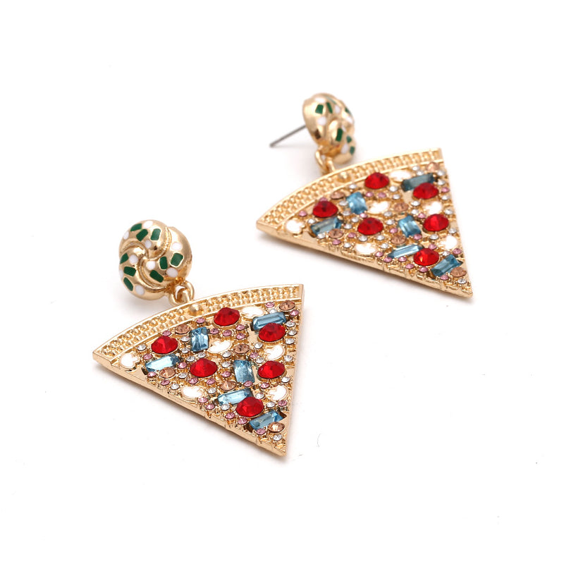 Female Fashionable Earrings Women Design Pizza Drop Earrings
