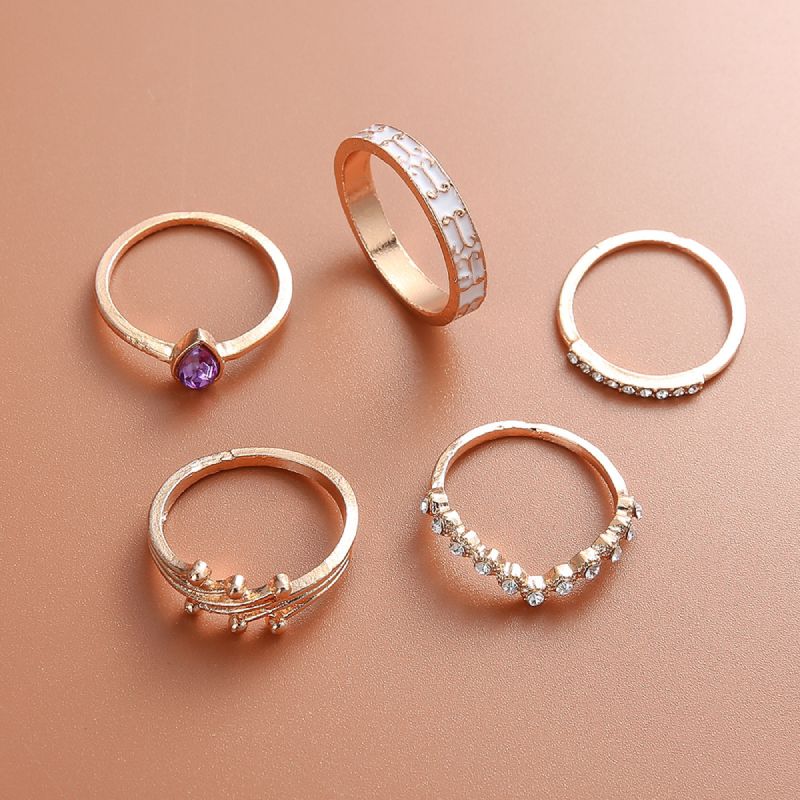 Female Fashionable Rings Woman Design Jewelry Set