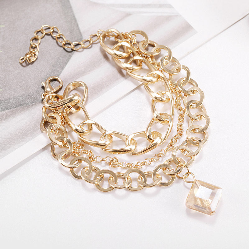 Female Fashionable Drop Bracelets Design Gold Jewelry