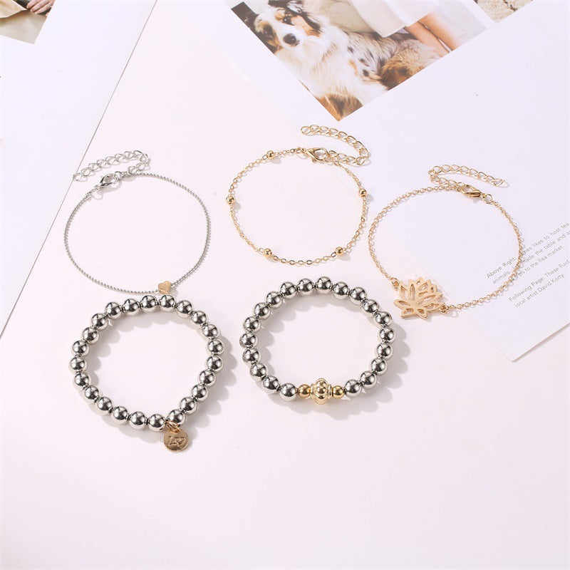 Female Bohemia Bracelets Women Gold Hot Jewelry Set