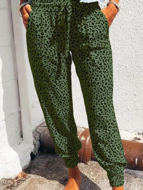 Chalier Fashion Breezy Leopard Joggers - CHALIER