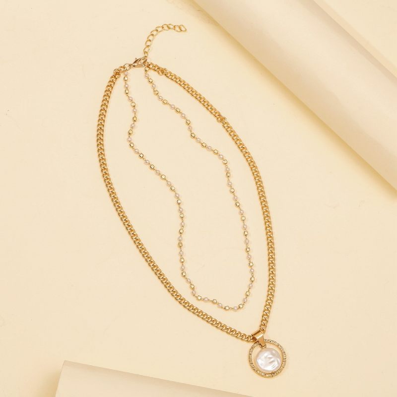 Female Design Necklaces Women Gold Layered Choker Jewelry