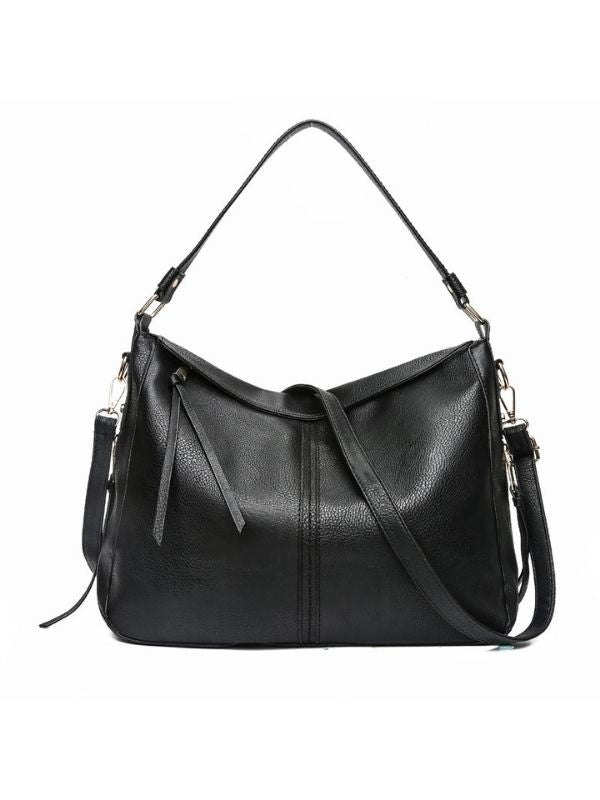 Women's Solid Soft Multifunction Leather Bag
