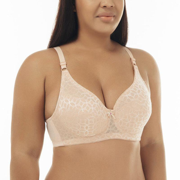 Womens Full Figure Plus Size MagicLift Original Wirefree Support Fashion Plus Size Bra - CHALIER