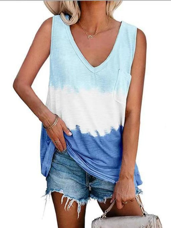 Women Casual Tie Dye Tank Top