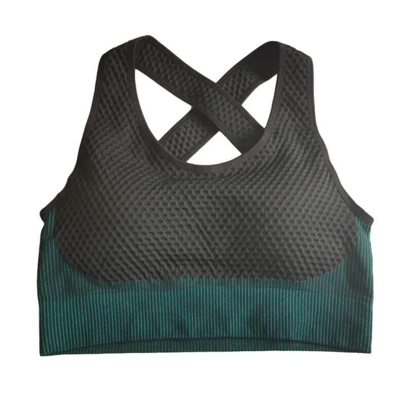 Women Running Sports Bra Beauty Back Criss Cross Sports Bra - CHALIER