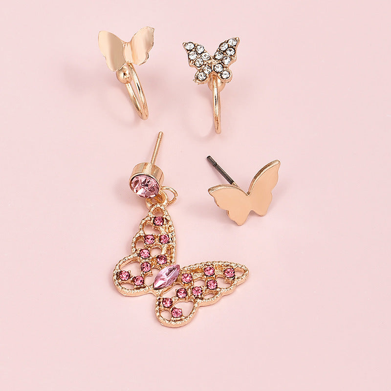 Female Bohemia Earrings Women Design Butterfly Wire Ear Loop