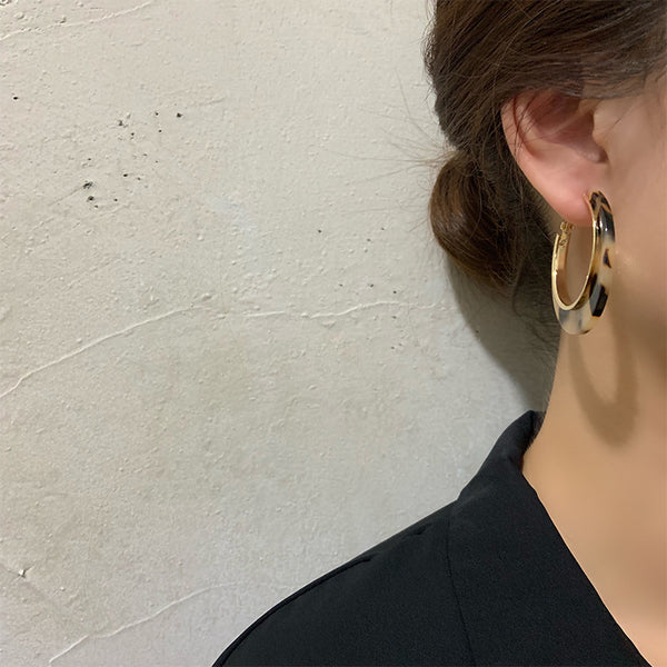 Female Fashionable Earrings Women Pantherine Hoops Drop Earrings
