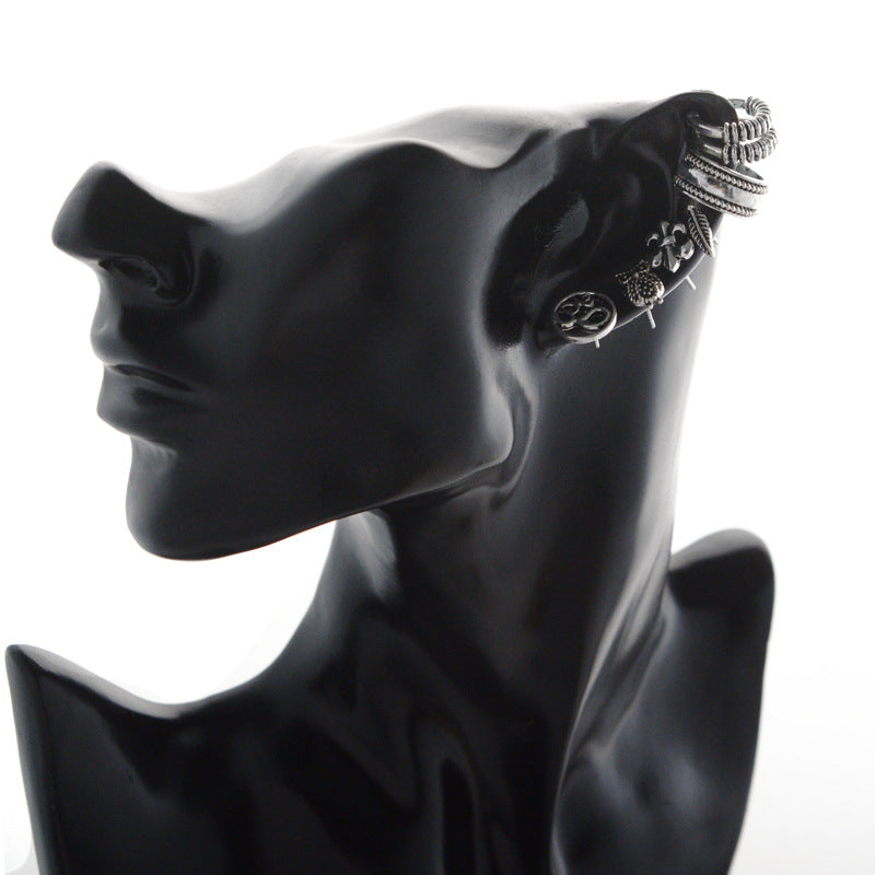 Female Bohemian 7PCS Hoops Women Silver Earrings