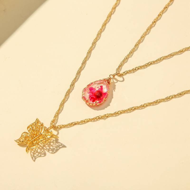 Female Hot Necklaces Women Gold Choker Flower Design Jewelry