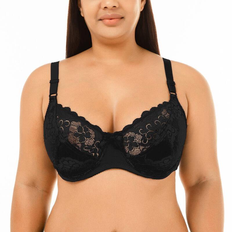 Women Push Up Plus Size Lace Comfort Underwire Sexy Bra - CHALIER