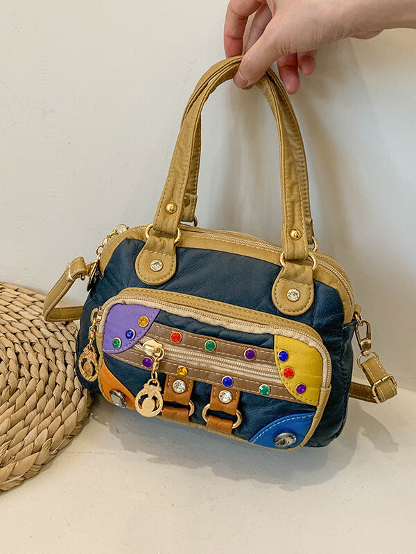 Women Stitch Shoulder Handbag