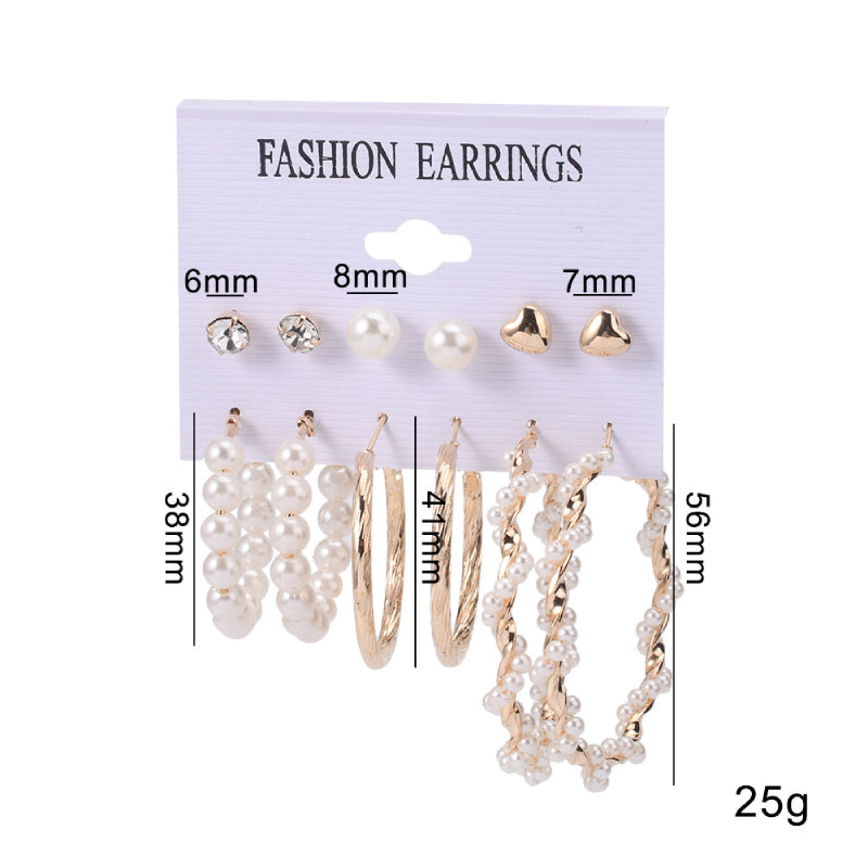 Female Hot Earrings Gold Hoops Drop Earrings Sets