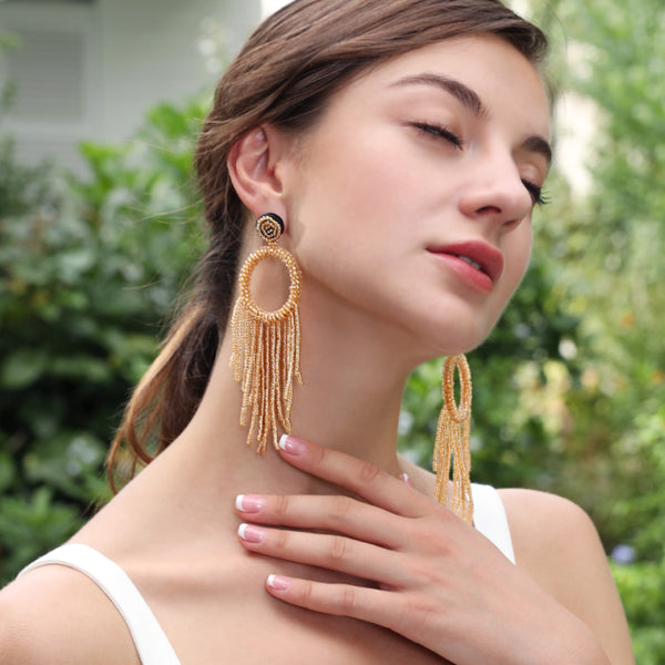 Female Bohemia Earrings Women Tassels Drop Earrings