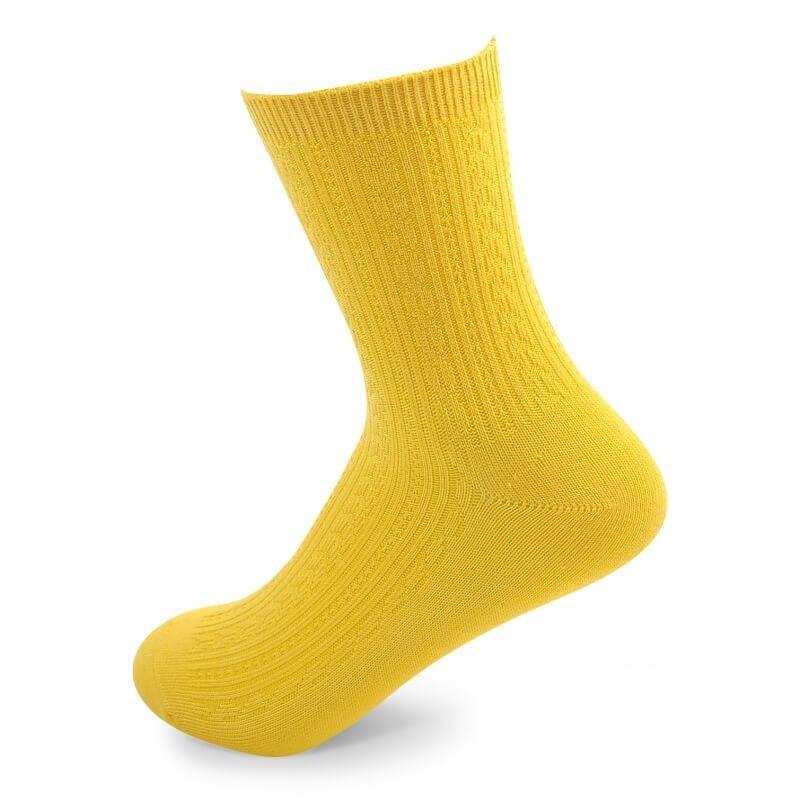 Women Crew Bamboo Fiber Breathable Causal Socks 5 Pairs - CHALIER