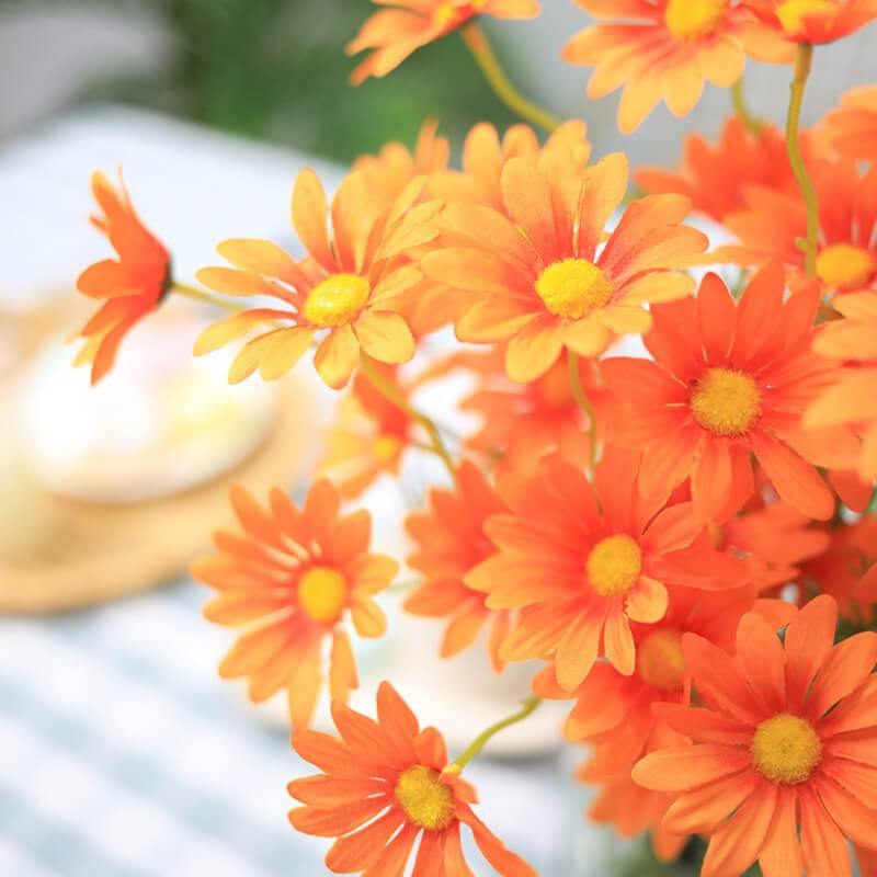 Artificial Silk Flowers Artificial Daisy Fake Wild Chrysanthemum Bouquet For Living Room Decoration Furnishings - CHALIER