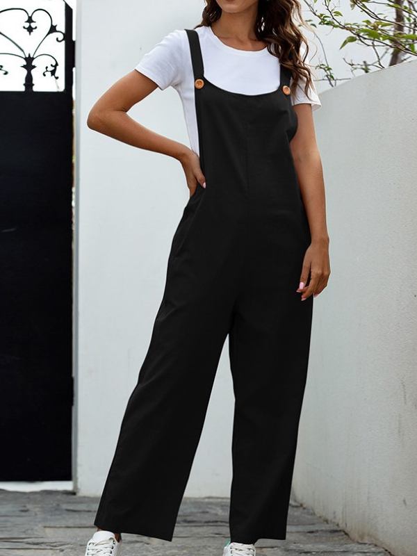 Women's Casual Overalls Loose Long Pants